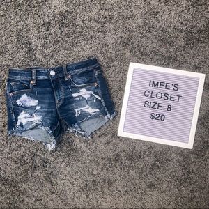 Distressed American Eagle Denim Shorts